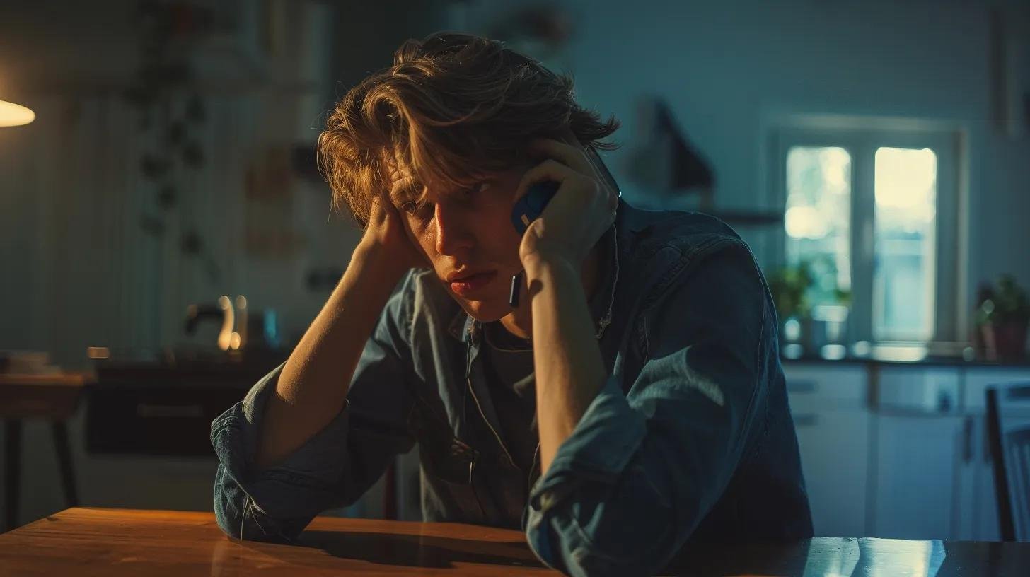 Person in crisis contemplating a call to a domestic violence attorney for urgent legal assistance