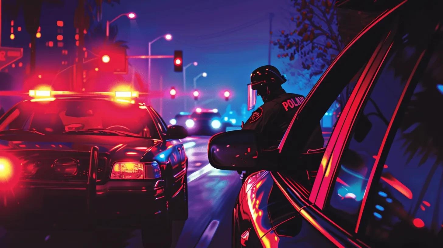 Police traffic stop scene illustrating the DUI arrest process in Florida