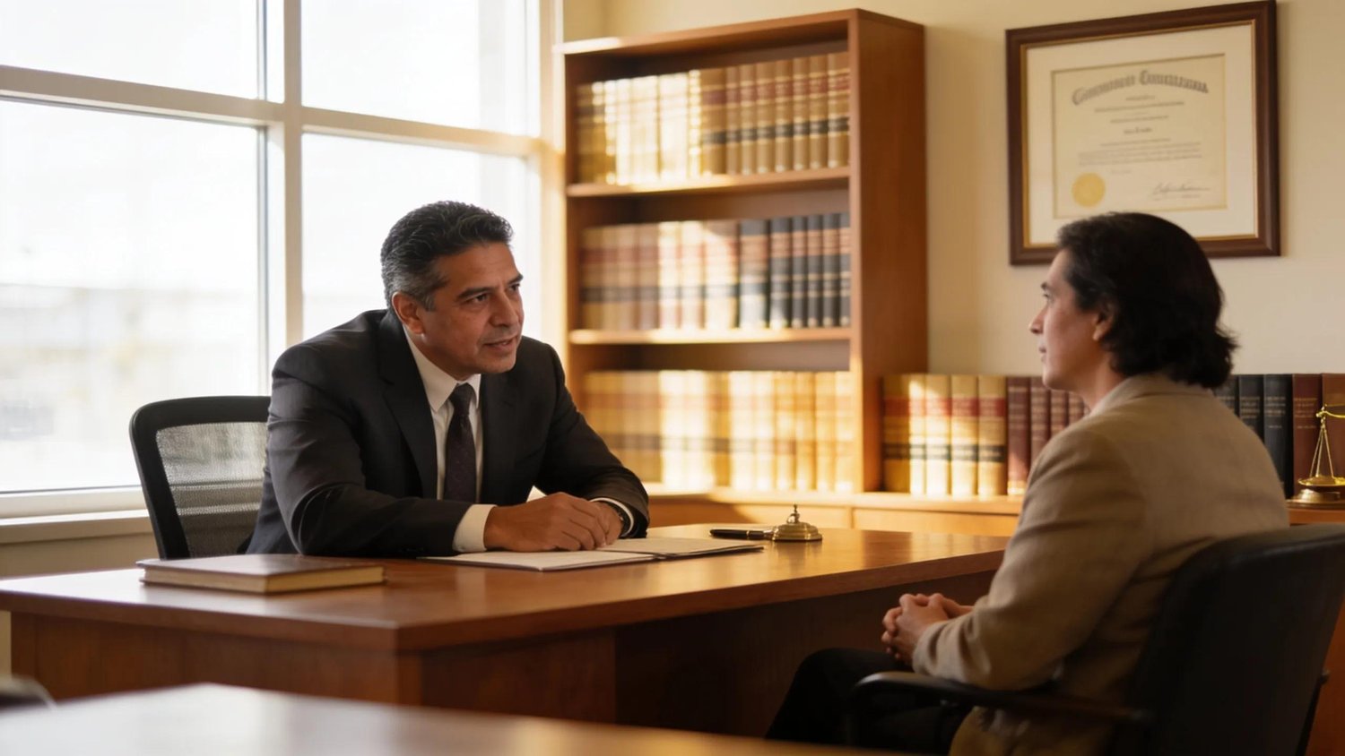 Orlando attorney consulting with a client about domestic violence defense strategies